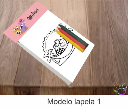 Desenhos de Colorir-(3 Giz de Cera) Bubu e as Corujinhas
