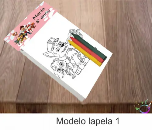 Desenhos de Colorir-(3 Giz de Cera) Patrulha Canina