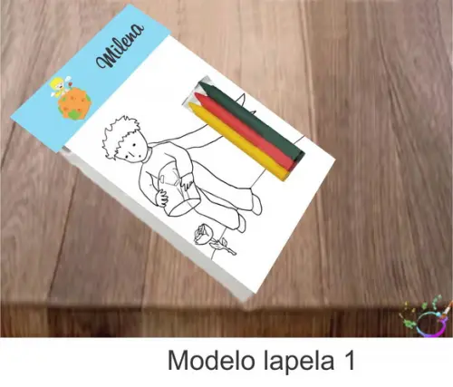 Desenhos de Colorir-(3 Giz de Cera) Pequeno Príncipe
