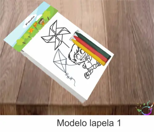 Desenhos de Colorir-(3 Giz de Cera) Pipa e Catavento