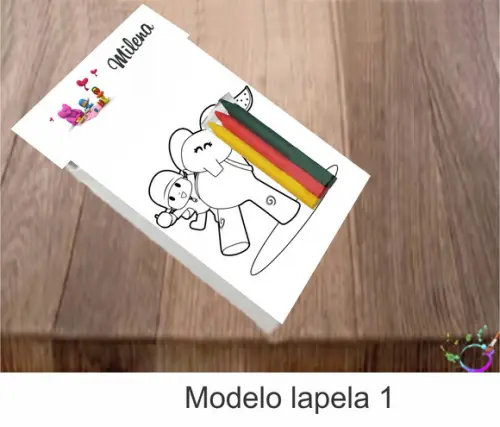 Desenhos de Colorir-(3 Giz de Cera) Pocoyo