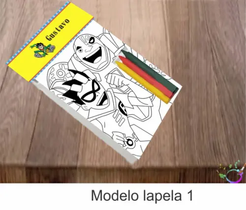 Desenhos de Colorir-(3 Giz de Cera) Robin