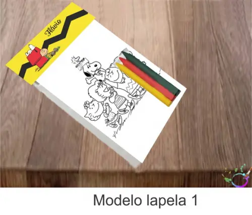 Desenhos de Colorir-(3 Giz de Cera) Snoopy