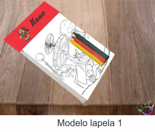 Desenhos de Colorir-(3 Giz de Cera) Thor