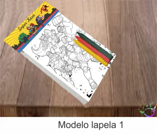 Desenhos de Colorir-(3 Giz de Cera) Vingadores