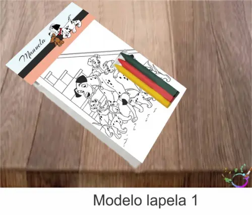 Desenhos de Colorir-(3 Giz de Cera)101 Dalmatas
