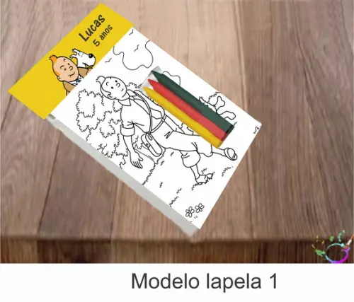 Desenhos de Colorir-(3 Giz de Cera)-tintim