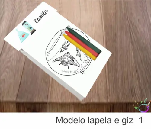 Desenhos de Colorir-(3 Giz de Cera)aquário