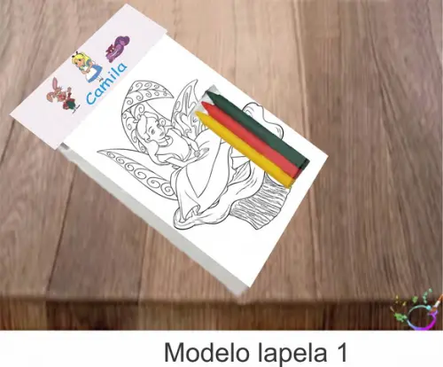 Desenhos de Colorir-(3 Giz de Cera)alice