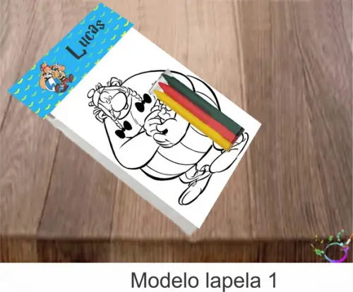 Desenhos de Colorir-(3 Giz de Cera)asterix