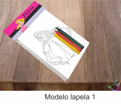 Desenhos de Colorir-(3 Giz de Cera)aurora