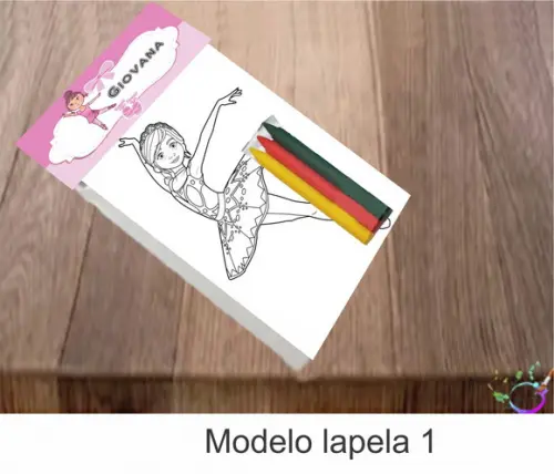 Desenhos de Colorir-(3 Giz de Cera)bailarina