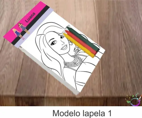 Desenhos de Colorir-(3 Giz de Cera)barbie