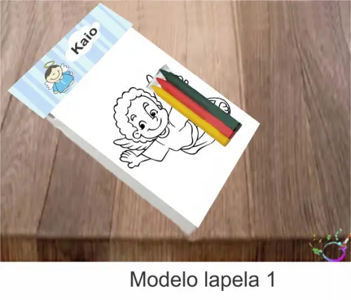 Desenhos de Colorir-(3 Giz de Cera)batizado