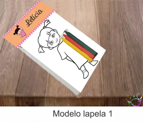 Desenhos de Colorir-(3 Giz de Cera)boo