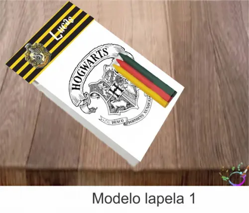Desenhos de Colorir-(3 Giz de Cera)brasões Hogwarts