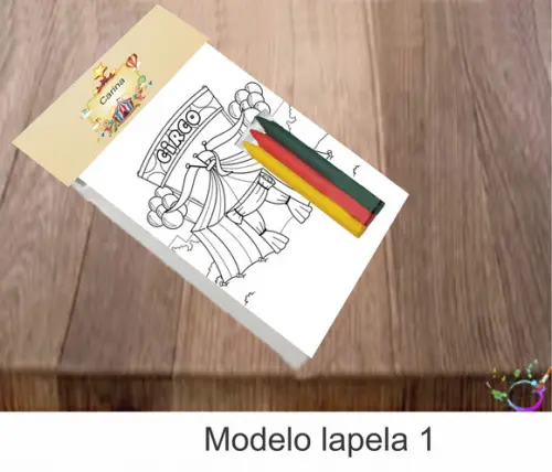 Desenhos de Colorir-(3 Giz de Cera)circo