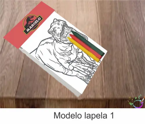 Desenhos de Colorir-(3 Giz de Cera)dinossauro