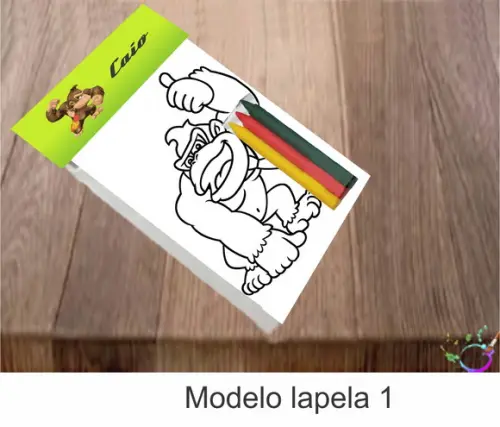 Desenhos de Colorir-(3 Giz de Cera)donkey Kong