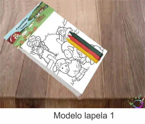 Desenhos de Colorir-(3 Giz de Cera)fazendinha