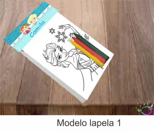 Desenhos de Colorir-(3 Giz de Cera)frozen
