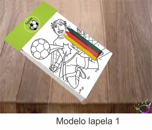 Desenhos de Colorir-(3 Giz de Cera)futebol