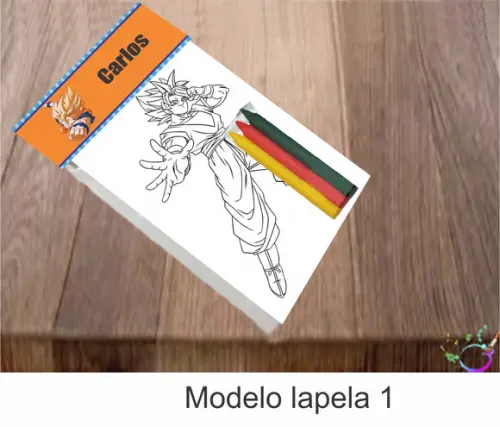 Desenhos de Colorir-(3 Giz de Cera)goku