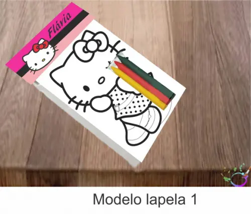 Desenhos de Colorir-(3 Giz de Cera)hello Kitty