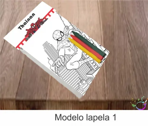 Desenhos de Colorir-(3 Giz de Cera)homem Aranha