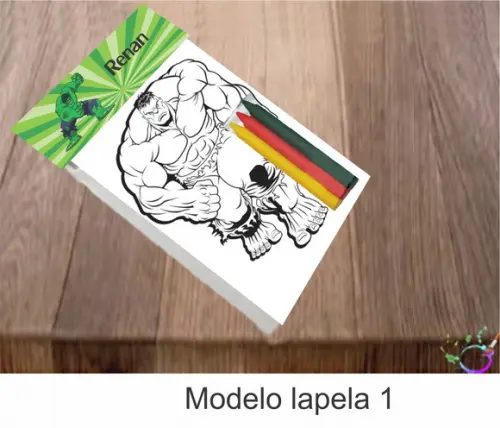 Desenhos de Colorir-(3 Giz de Cera)hulk
