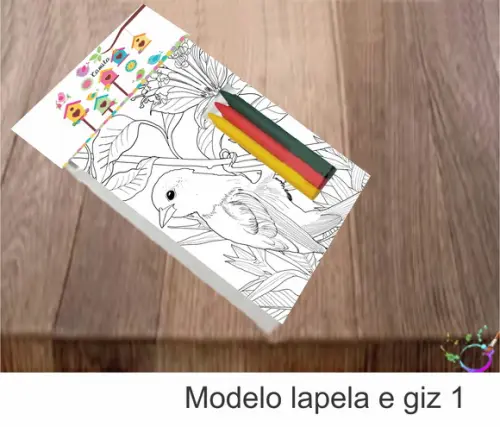 Desenhos de Colorir-(3 Giz de Cera)jardim Encantado