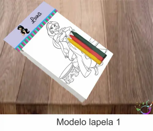 Desenhos de Colorir-(3 Giz de Cera)jasmine