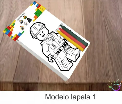 Desenhos de Colorir-(3 Giz de Cera)lego