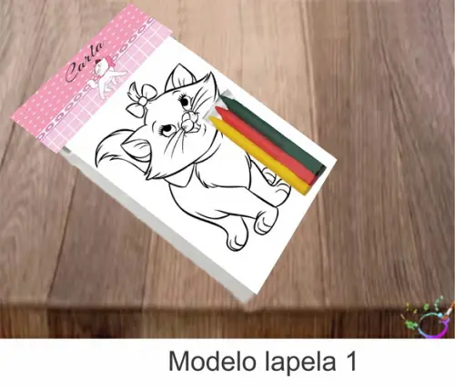 Desenhos de Colorir-(3 Giz de Cera)marie