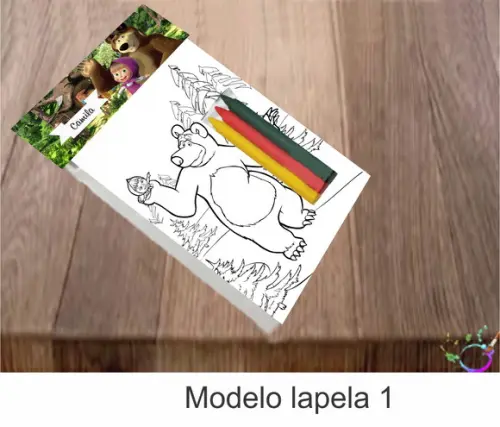 Desenhos de Colorir-(3 Giz de Cera)masha