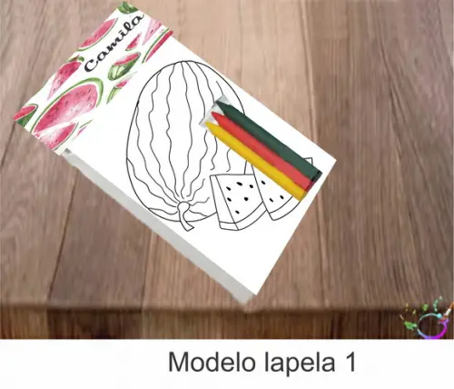 Desenhos de Colorir-(3 Giz de Cera)melancia
