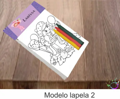 Desenhos de Colorir-(3 Giz de Cera)moranguinho