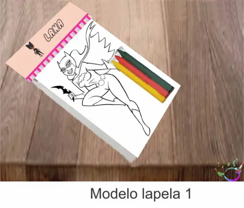 Desenhos de Colorir-(3 Giz de Cera)mulher Gato