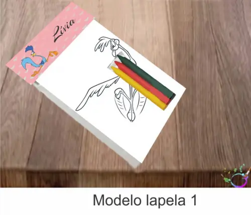 Desenhos de Colorir-(3 Giz de Cera)papaleguas