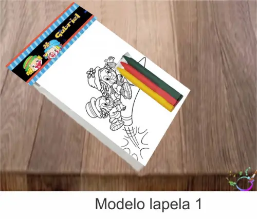 Desenhos de Colorir-(3 Giz de Cera)patatí Patatá