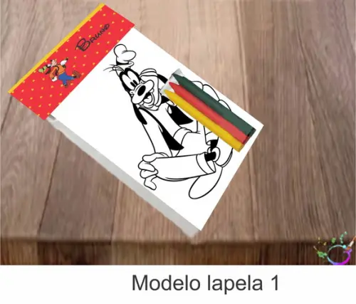 Desenhos de Colorir-(3 Giz de Cera)pateta