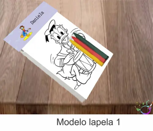 Desenhos de Colorir-(3 Giz de Cera)pato Donald
