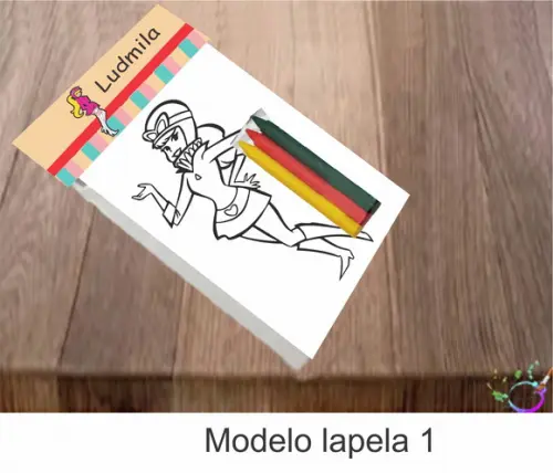 Desenhos de Colorir-(3 Giz de Cera)penelope Charmosa