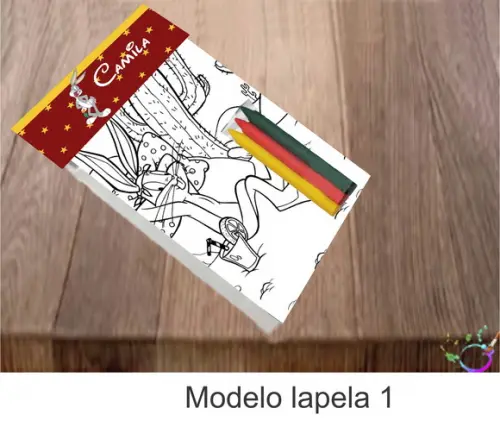 Desenhos de Colorir-(3 Giz de Cera)pernalonga