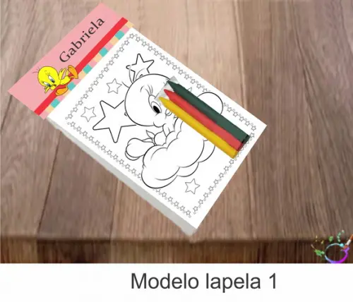 Desenhos de Colorir-(3 Giz de Cera)piu Piu