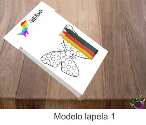 Desenhos de Colorir-(3 Giz de Cera)pop Fidget