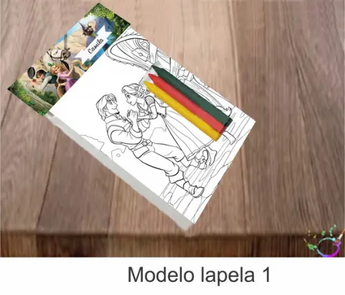 Desenhos de Colorir-(3 Giz de Cera)rapunzel