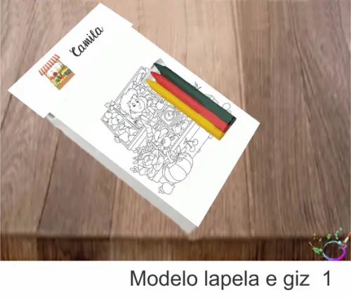 Desenhos de Colorir-(3 Giz de Cera)quitandinha