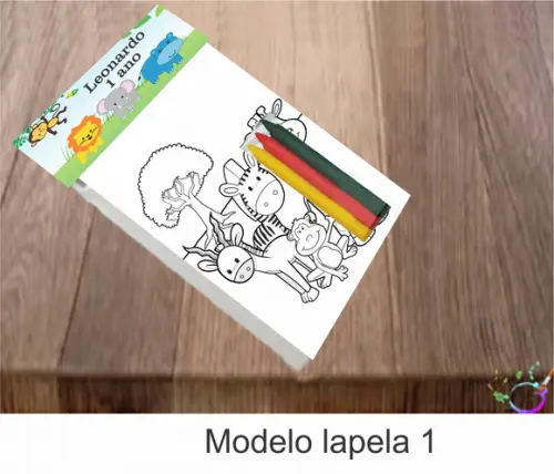 Desenhos de Colorir-(3 Giz de Cera)safari