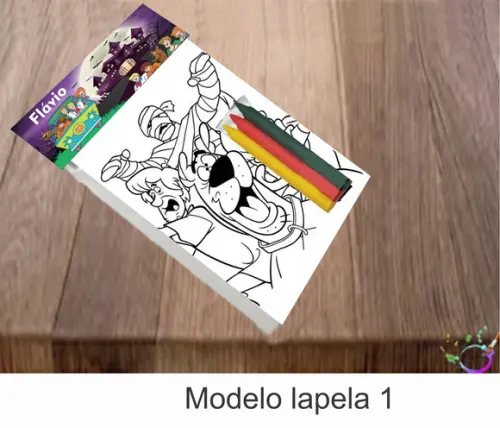 Desenhos de Colorir-(3 Giz de Cera)scooby Doo